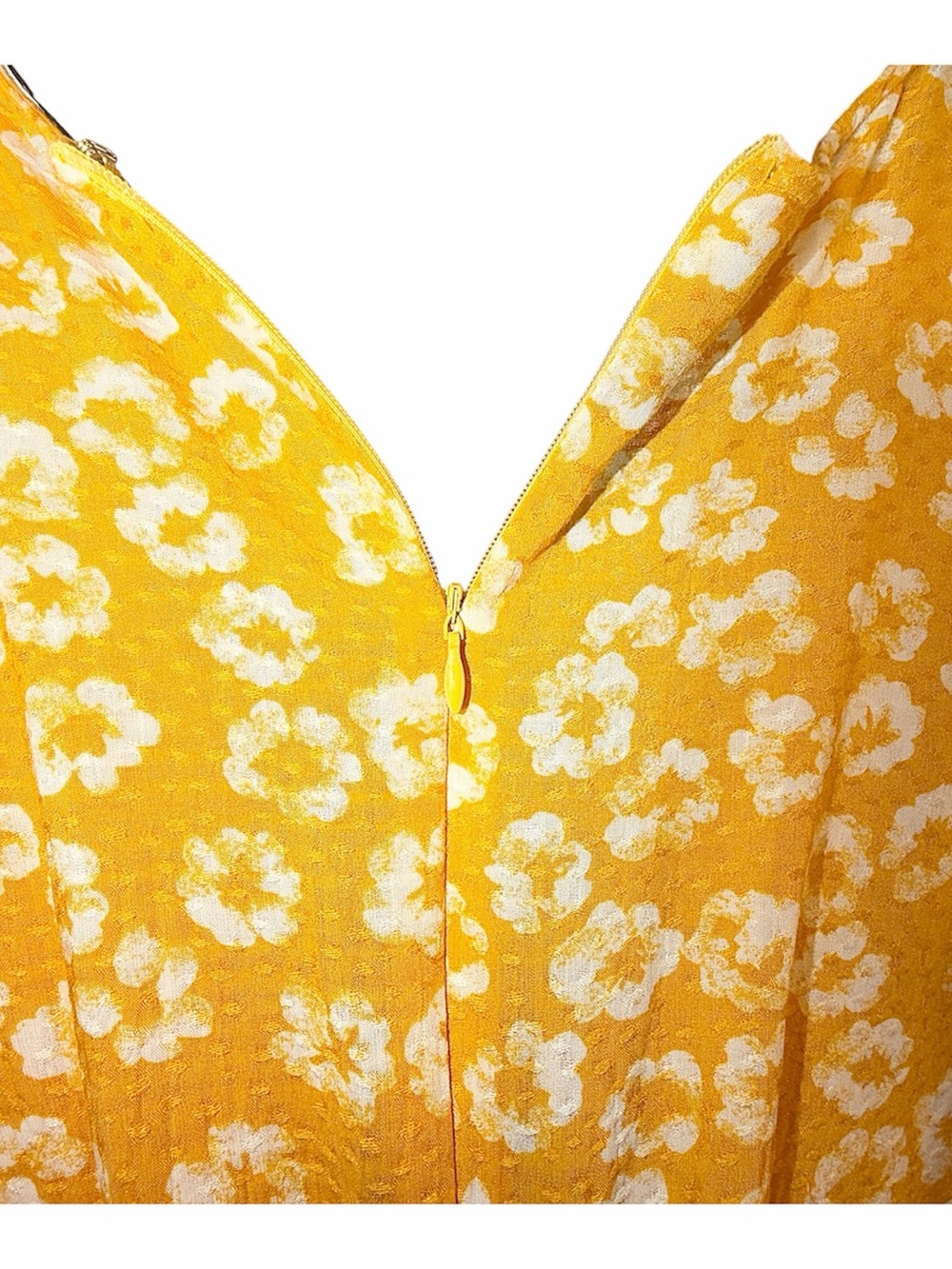 LULUS Women’s Garden Explorer Mustard Yellow Floral Print Mini Dress Size XXS - Picture 10 of 12